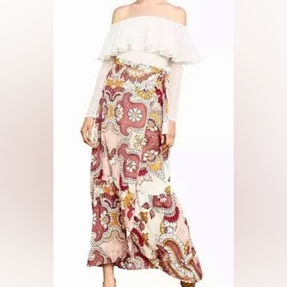 BCBGMAXAZRIA  True Wrap Floral Skirt New With Tags